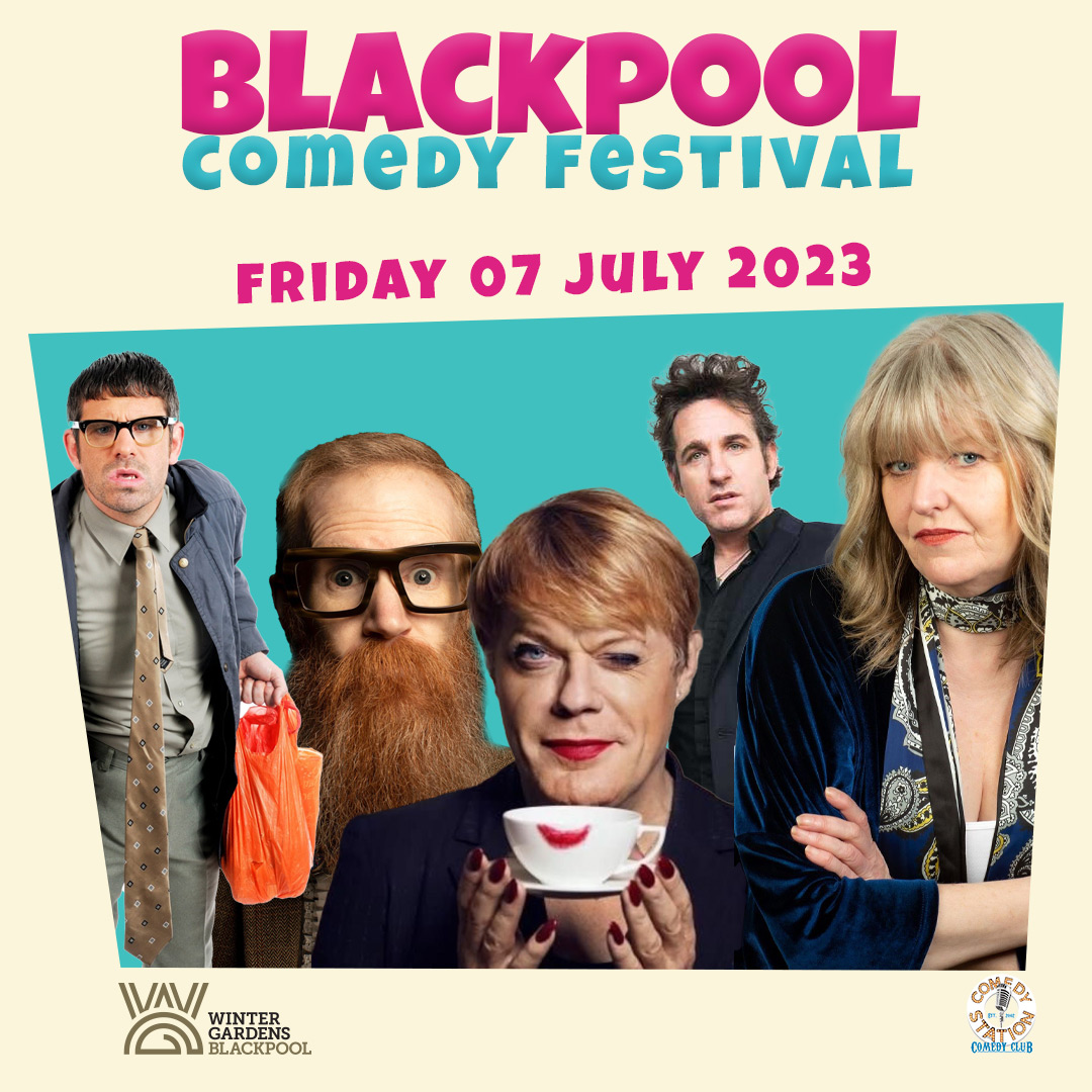Blackpool comedy festival Friday 7th July Eddie Izzard Tom Stade